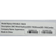 SUPERMICRO KYB-MUS-196CB KEYBOARD AND MOUSE COMPUTER COMPONENTS