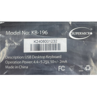 SUPERMICRO KYB-MUS-196CB KEYBOARD AND MOUSE COMPUTER COMPONENTS