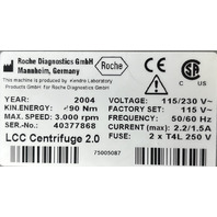 ROCHE LC CAROUSEL CENTRIFUGE 2.0 3 RPM 115/240 V 50/60 HZ