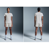 ON RUNNING WOMEN'S CORE-T SHIRT SIZE LARGE L COLOR SAND 1WE10582962 NEW