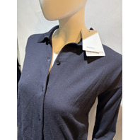 MAX MARA WOMEN'S WOOL COLLARED CARDIGAN BLACK SAMPLE MXMMEDEOLA SZ M MEDIUM NWT