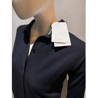 MAX MARA WOMEN'S WOOL COLLARED CARDIGAN BLACK SAMPLE MXMMEDEOLA SZ M MEDIUM NWT