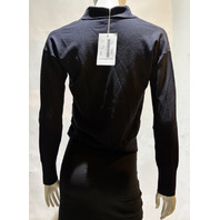 MAX MARA WOMEN'S WOOL COLLARED CARDIGAN BLACK SAMPLE MXMMEDEOLA SZ M MEDIUM NWT