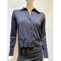 MAX MARA WOMEN'S WOOL COLLARED CARDIGAN BLACK SAMPLE MXMMEDEOLA SZ M MEDIUM NWT