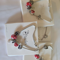 LOT of 18 - BEAD & CHARM THEMED BRACELETS UNBRANDED NEW