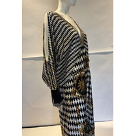 CAMILLA MONARCHY MANIA PLUNGE NECK DRAPED SHOULDER DRESS SZ XXL LDSA236 $1100