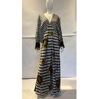 CAMILLA MONARCHY MANIA PLUNGE NECK DRAPED SHOULDER DRESS SZ XXL LDSA236 $1100