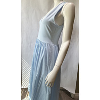 ARITZIA BABATON WOMEN'S LOCALE POPLIN DRESS IN VILLA BLUE 131910 SIZE LARGE L