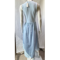 ARITZIA BABATON WOMEN'S LOCALE POPLIN DRESS IN VILLA BLUE 131910 SIZE LARGE L