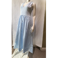 ARITZIA BABATON WOMEN'S LOCALE POPLIN DRESS IN VILLA BLUE 131910 SIZE LARGE L
