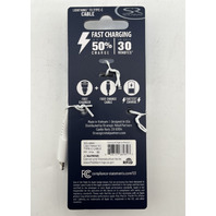 LOT OF 6 SOLARAY LIGHTING TO TYPE-C CABLE 3FT WHITE FOR IPHONE IPAD