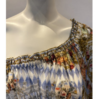 CAMILLA THRONE GAMES ONE SHOULDER DRESS W/ BLOUSON SLEEVE SZ M/L LDSE023 $1100