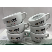 LOT OF 6 IPA PORCELLANE MAX TOSTINI TAZZE CAFFE ESPRESSO CUP WITH SAUCER