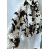 BDG WOMEN'S WILSON FAUX FUR JACKET BROWN COMBO SIZE XLARGE XL
