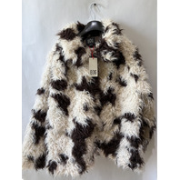 BDG WOMEN'S WILSON FAUX FUR JACKET BROWN COMBO SIZE XLARGE XL