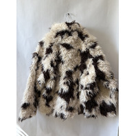 BDG WOMEN'S WILSON FAUX FUR JACKET BROWN COMBO SIZE XLARGE XL