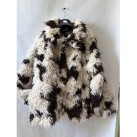 BDG WOMEN'S WILSON FAUX FUR JACKET BROWN COMBO SIZE XLARGE XL