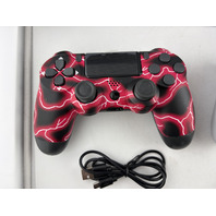 2* DOUBLESHOCK 4 WIRELESS CONTROLLER FOR PS4 ONE WHITE ONE RED LIGHTING PATTERN