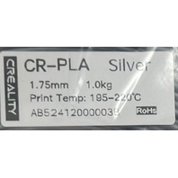 CREALITY CR-PLA SILVER 3D PRINTER UV SENSITIVE RESIN PLASTIC FILAMENT 1.75