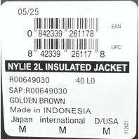 ARMADA NYLIE 2L INSULATED JACKET R00649030 GOLDEN BROWN MEDIUM M