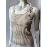 VERONICA BEARD WOMEN'S SQUARE NECK SANDA KIT TANK KHAKI 2603KS1491058 SZ SMALL