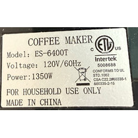 HBN ES-6400T 20BAR 27OZ TANK 1350W COFFEE MAKER ESPRESSO MACHINE W/ MILK FROTHER