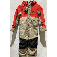 BURTON T ONE PIECE XS FMSCAR EXTRA SMALL SKI/SNOW COAT SUIT RED/TAN/BLACK