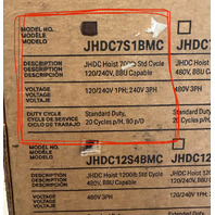 LIFTMASTER HOIST MAXUM COMMERCIAL GARAGE DOOR OPERATOR JHDC7S1BMC 700LBS MAX