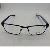 NIKE OPTICAL NIKE8130N 416 MEN'S GLASSES IN SATIN NAVY RACER BLUE 54-16-140