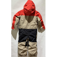 BURTON T ONE PIECE SIZE 5 FMSCAR SKI/SNOW COAT SUIT RED/TAN/BLACK