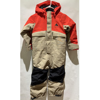BURTON T ONE PIECE SIZE 5 FMSCAR SKI/SNOW COAT SUIT RED/TAN/BLACK