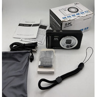 MARVUE DIGITAL CAMERA 5K 72MP VLOGGING CAMERA AURTOFOCUS COMPACT 16X ZOOM BLACK