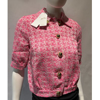 LILLY PULITZER MARCIANA BOUCLE JACKET 21983 CHERRY BLOSSOM PINK TWEDE SIZE 0