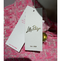 LILLY PULITZER MARCIANA BOUCLE JACKET 21983 CHERRY BLOSSOM PINK TWEDE SIZE 0