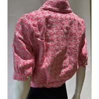 LILLY PULITZER MARCIANA BOUCLE JACKET 21983 CHERRY BLOSSOM PINK TWEDE SIZE 0
