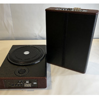 LOT OF 2 PERTORS 800W 10" UNDER SEAT SUBWOOFER POWERED CAR TRUCK SUB 12V BLACK