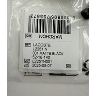 LACOSTE L2251 N-001 UNISEX GLASSES IN BLACK 52-18-140 AUTHENTIC