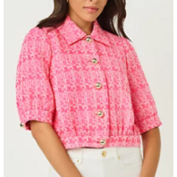 LILLY PULITZER MARCIANA BOUCLE JACKET 21983 CHERRY BLOSSOM PINK TWEDE SIZE 2