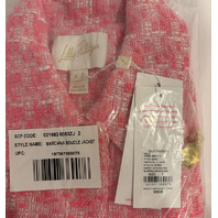 LILLY PULITZER MARCIANA BOUCLE JACKET 21983 CHERRY BLOSSOM PINK TWEDE SIZE 2