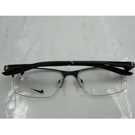 NIKE OPTICAL 8054 N 002 MEN'S GLASSES IN SATIN BLACK W HARD SHELL CASE 57-17-140