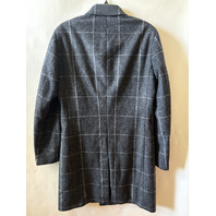 BOSS MENS H-HYDE-J-254 SLIM FIT COAT W PLAIN CHECK BLUE PATTERNED SIZE 36R NWT