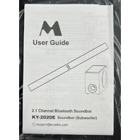 MZEIBO KY-2020E 2.1 CHANNEL BLUETOOTH SOUNDBAR WITH SUBWOOFER W BLUETOOTH