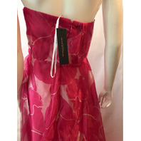 DONNAKARAN WOMEN'S STRAPLESS ORGANZA BALLGOWN IN HOT FUCHSIA SZ US 10 20575454