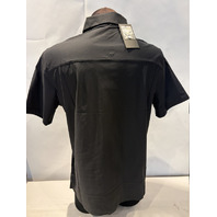 FABLETICS MEN'S THE DON GOLF POLO SHORT SLEEVE IN BLACK LPN 0475689331 SZ LARGE