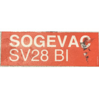 SOGEVAC SV28 BI SV28BI PUMP REPAIR SERVICE ROTARY VANE VACUUM PUMP LVO 200