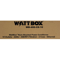 WATTBOX WB-400-CE-10 10 OUTLETS COAX & ETHERNET RACK MOUNTED POWER CONDITIONER