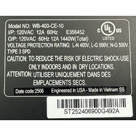 WATTBOX WB-400-CE-10 10 OUTLETS COAX & ETHERNET RACK MOUNTED POWER CONDITIONER