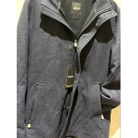 BOSS MEN'S H-CAMRON-234 CAMRON COAT SPECKLED NAVY TAILORED OVERCOAT SIZE 40R NWT