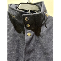 BOSS MEN'S H-CAMRON-234 CAMRON COAT SPECKLED NAVY TAILORED OVERCOAT SIZE 40R NWT