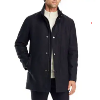 BOSS MEN'S H-CAMRON-234 CAMRON COAT SPECKLED NAVY TAILORED OVERCOAT SIZE 40R NWT